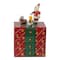 10.5" Red & Green Elegant Advent Storage Calendar Box